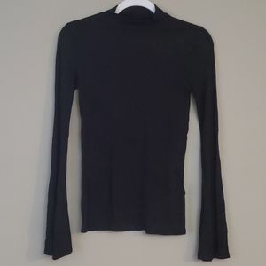 (NWOT) A&F black mock neck bell sleeves